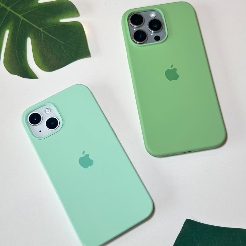 Mint Green Logo Silicone Phone Case