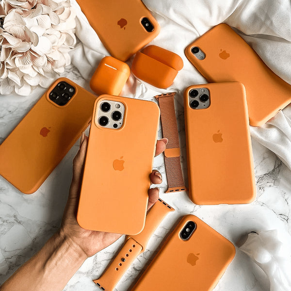 Papaya Orange Logo Silicone Phone Case