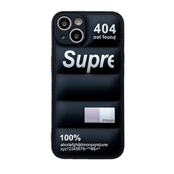 Supreme Black 3D Puffer Phone Case