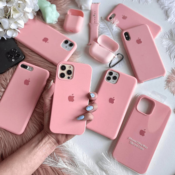 Blossom Pink Logo Silicone iPhone Case