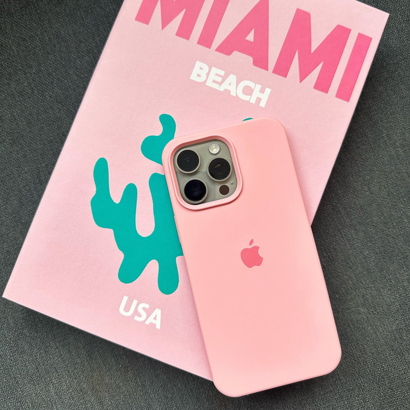 Blossom Pink Logo Silicone iPhone Case