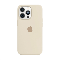 Oat Beige Logo Silicone iPhone Case