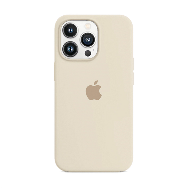 Oat Beige Logo Silicone iPhone Case