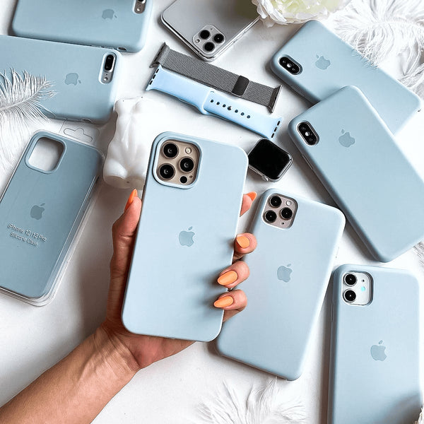 Ocean Mist Blue Logo Silicone Phone Case