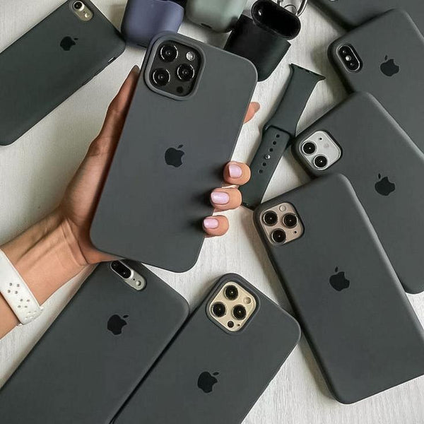 Charcoal Grey Logo Silicone Phone Case