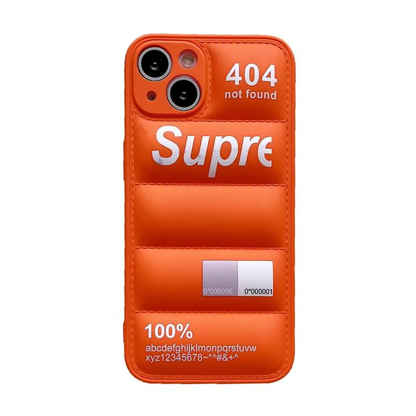 Supreme Orange 3D Puffer Phone Case