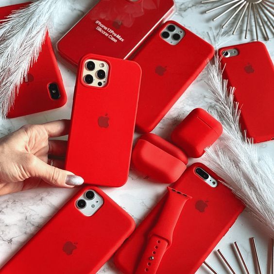 Cherry Red Logo Silicone Phone Case