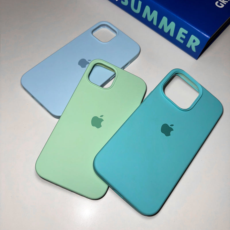 Ocean Mist Blue Logo Silicone Phone Case