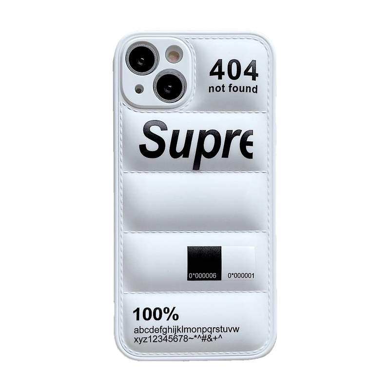 Supreme White 3D Puffer Phone Case